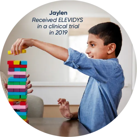 Jaylen received ELEVIDYS in a clinical trial in 2019